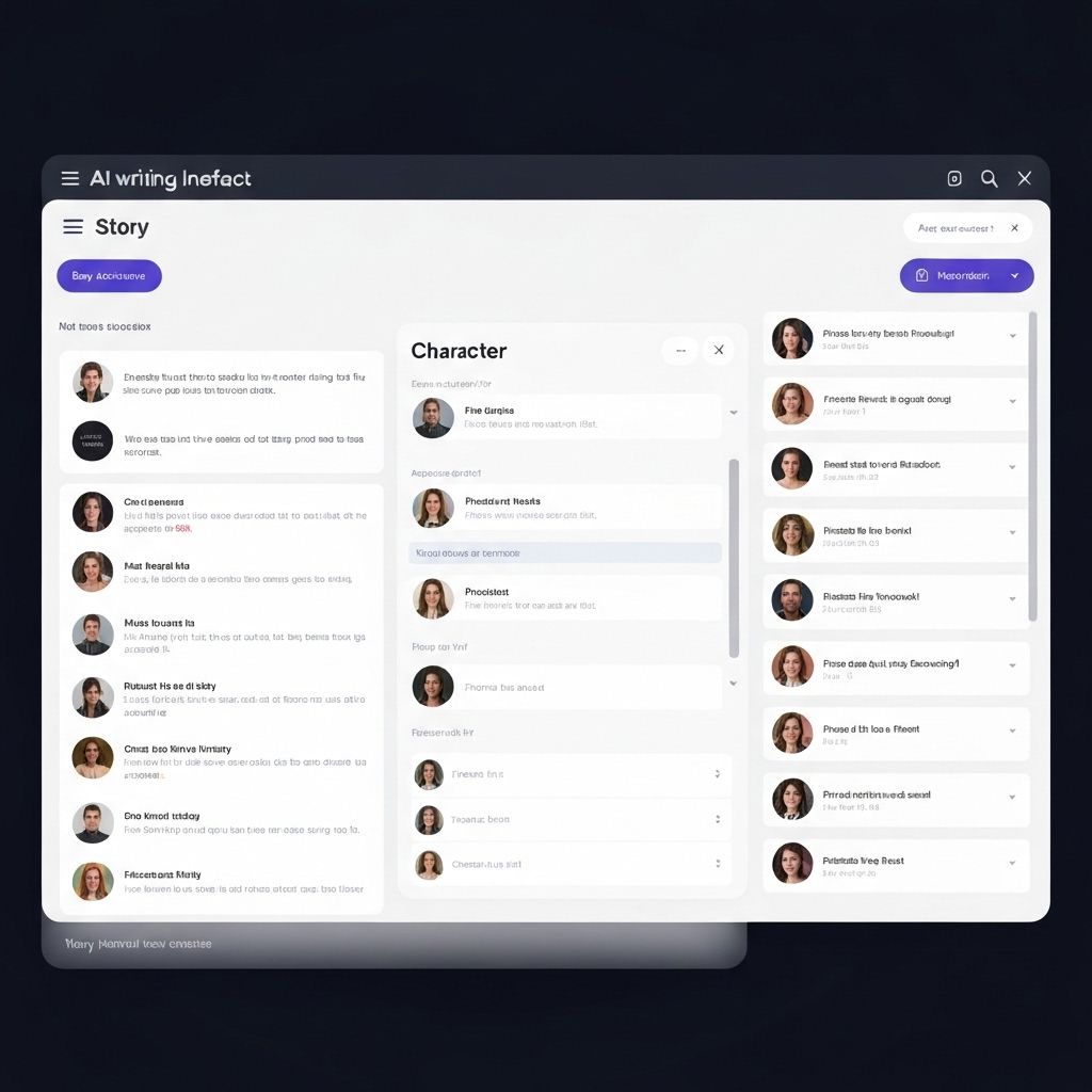 AI 故事写作界面